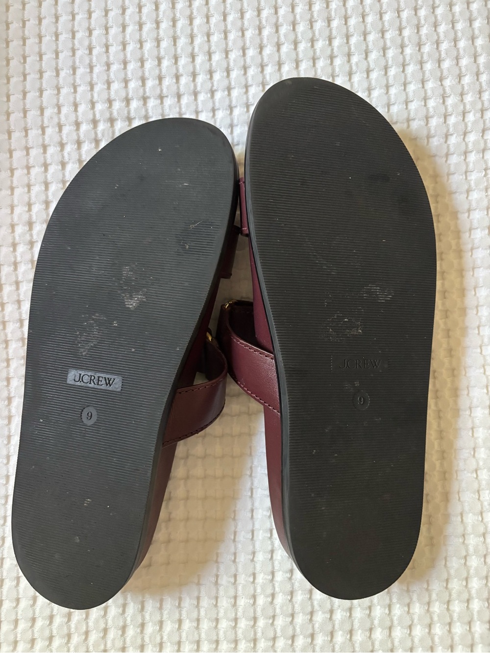 J.Crew Malbec Colbie Wide Strap Leather Sandals, Size 9 - Picture 8 of 9